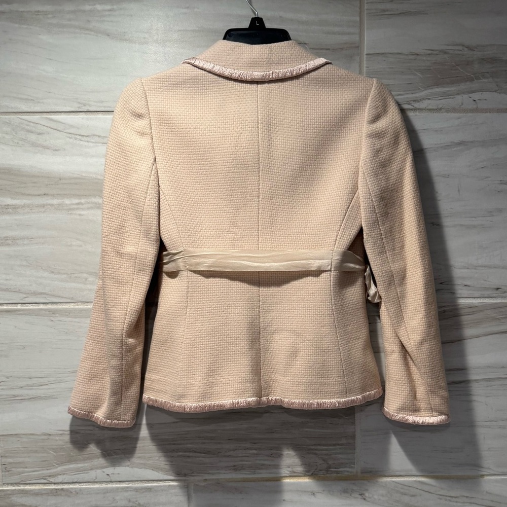 Rebecca Taylor tweed jacket. Light pink wool-blend blazer. Size 0 NWOT - Picture 3 of 9